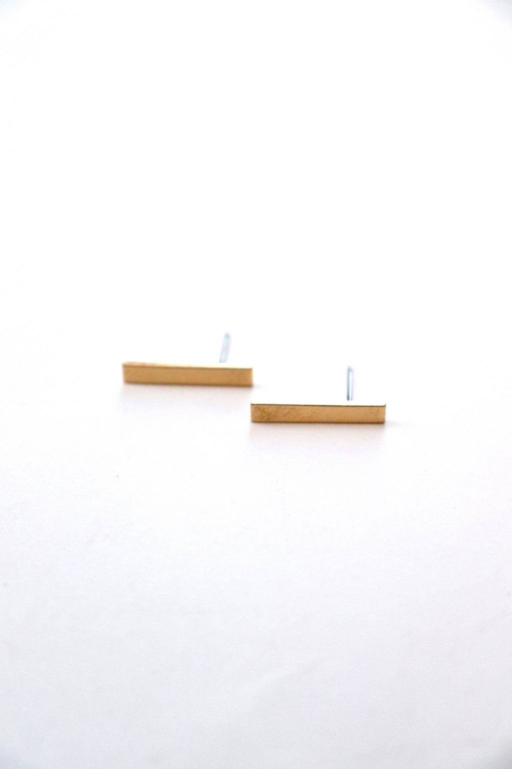 Gold Bar Earrings