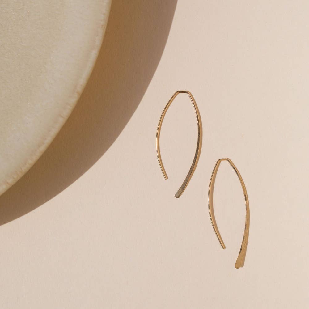 Ebb + Flow Slide Earrings I Hammered Shape Earrings