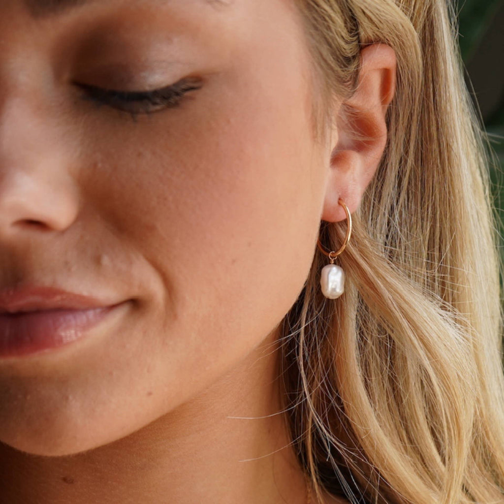 Keshi Pearl Drops in 14k Gold Fill or Sterling Silver 