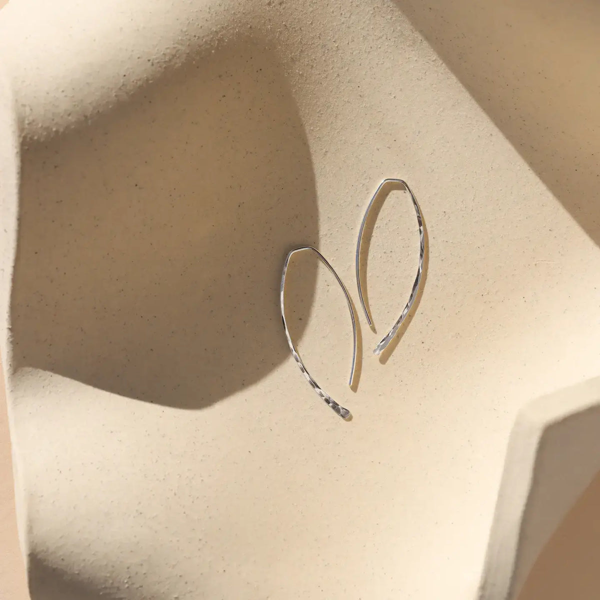 Ebb + Flow Slide Earrings I Hammered Shape Earrings