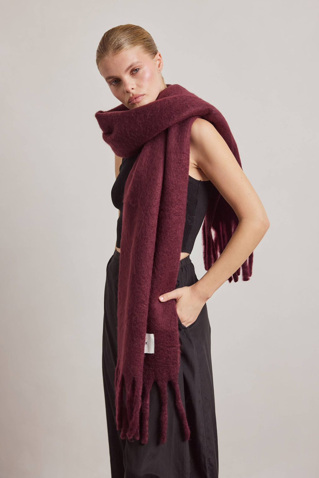 The Stockholm Scarf - Cherry Lacquer