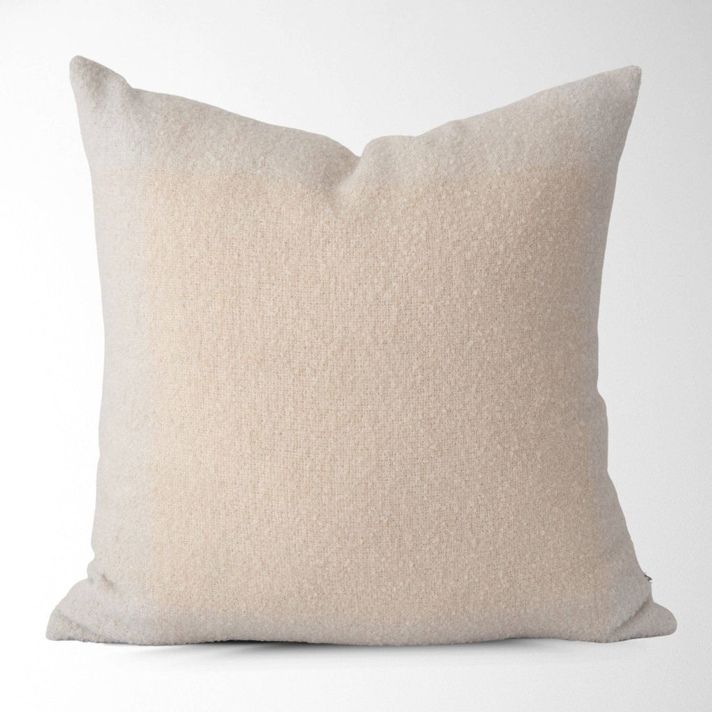 Oden Boucle Pillow Cover with Border – Textured, Decorative
