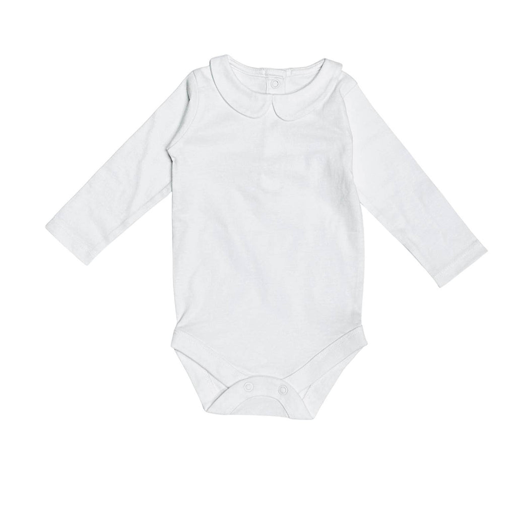 Basic Peter Pan Long Sleeve Baby Bodysuit (Organic Cotton)