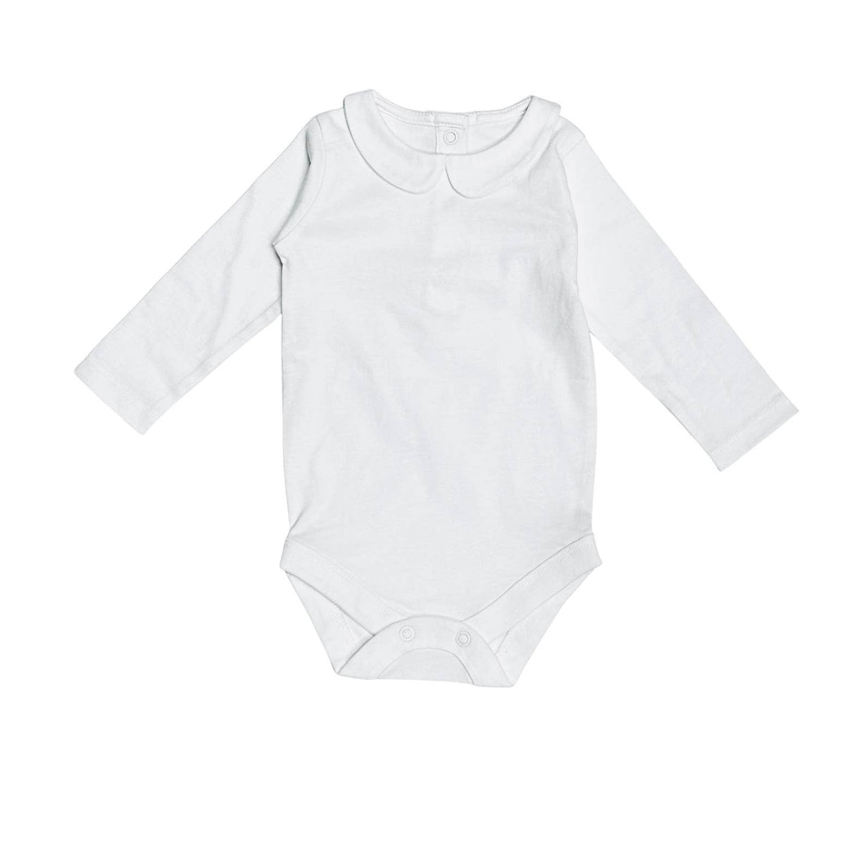 Basic Peter Pan Long Sleeve Baby Bodysuit (Organic Cotton)