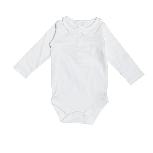Basic Peter Pan Long Sleeve Baby Bodysuit (Organic Cotton)