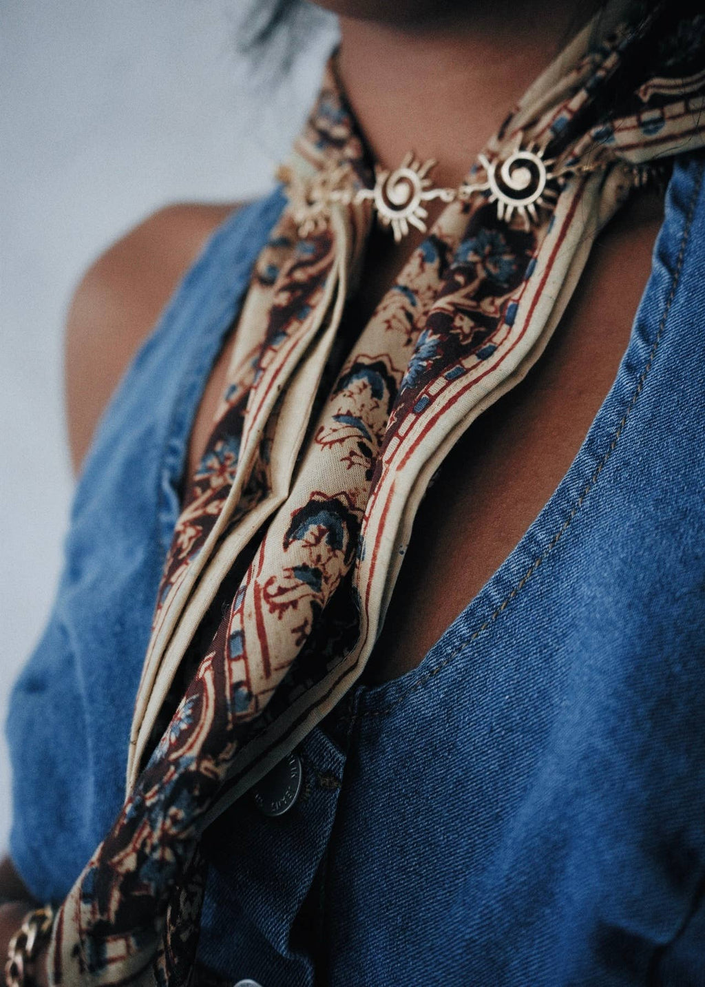 Copper Harvest - Kalamkari Cotton Bandana