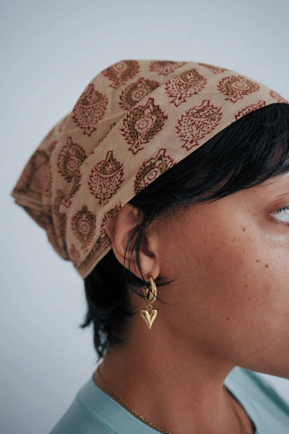 Terracotta Medallion - Kalamkari Cotton Bandana