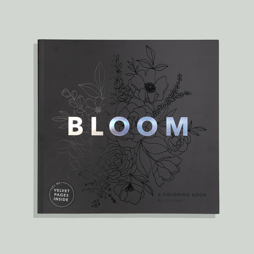 Bloom: Adult Coloring Book with Velvet Pages