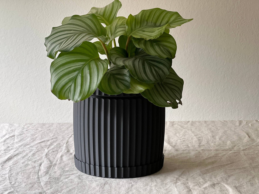 Lightweight Planter Pot | Black | 4", 6" and 8" Sizes