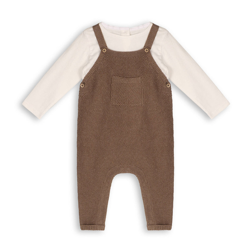 Chunky Sweater Knit Pocket Baby Overall & Bodysuit (Organic)