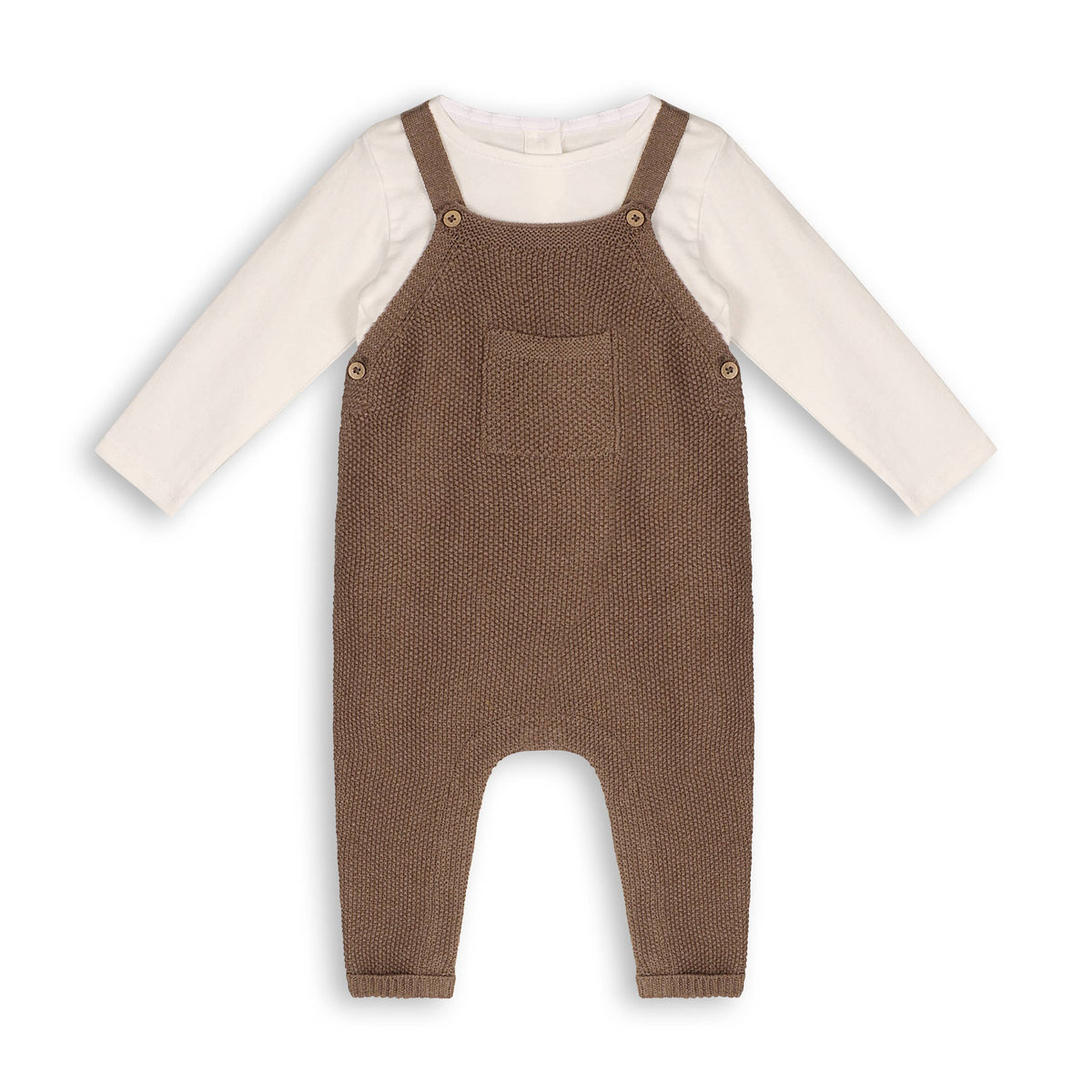 Chunky Sweater Knit Pocket Baby Overall & Bodysuit (Organic)