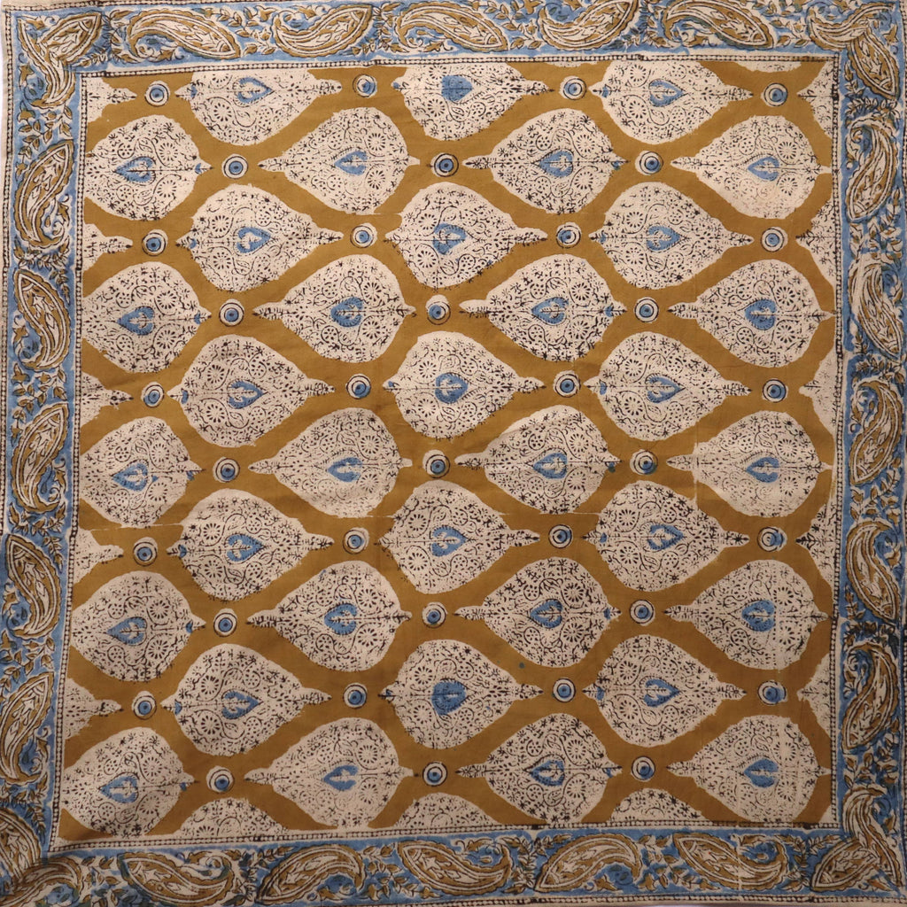 Amber teardrops - Kalamkari Cotton Bandana