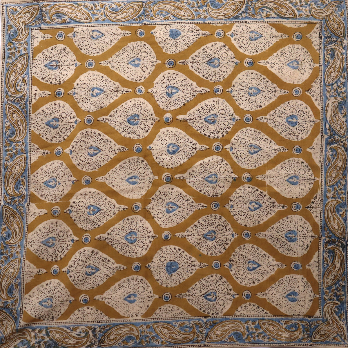 Amber teardrops - Kalamkari Cotton Bandana