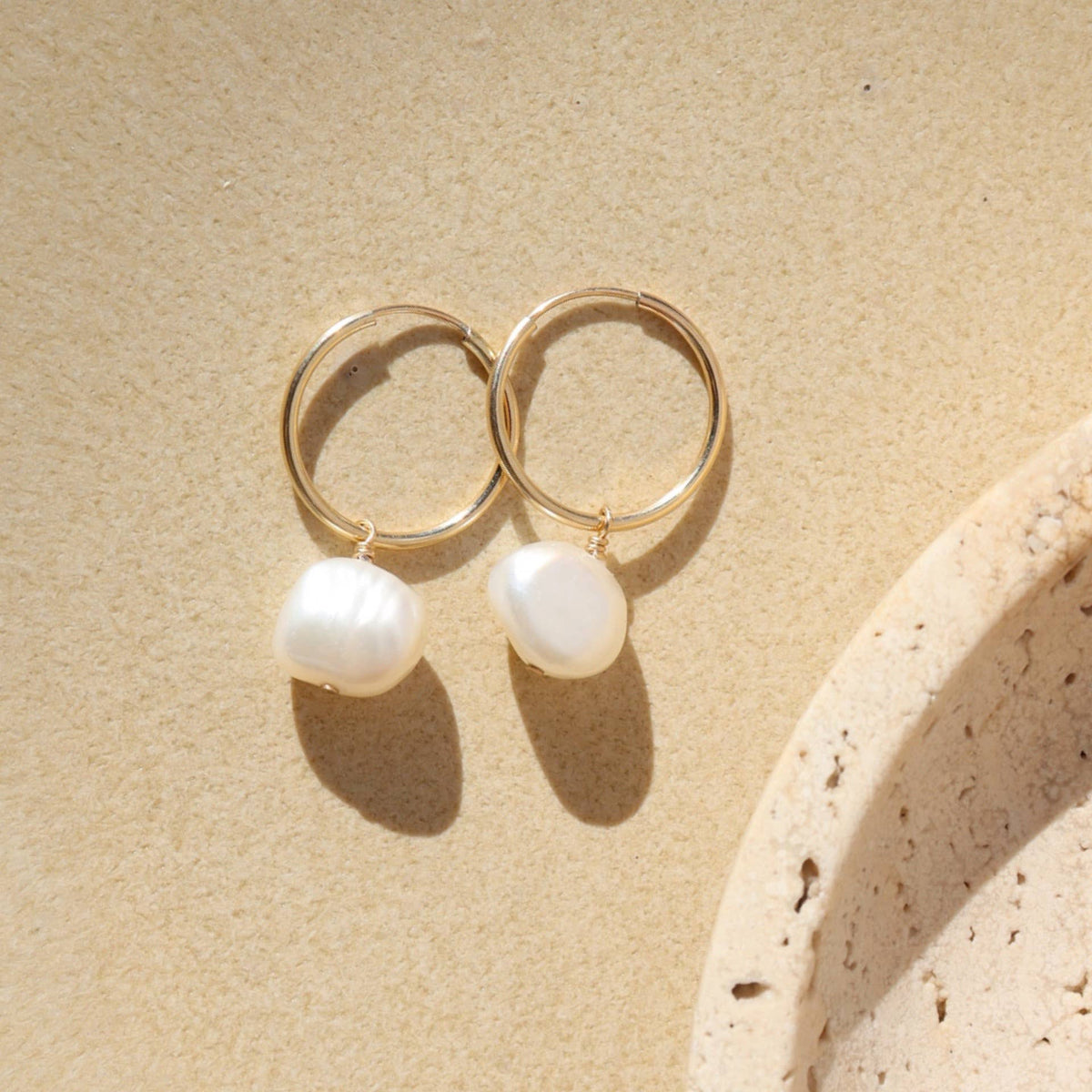 Keshi Pearl Drops in 14k Gold Fill or Sterling Silver 