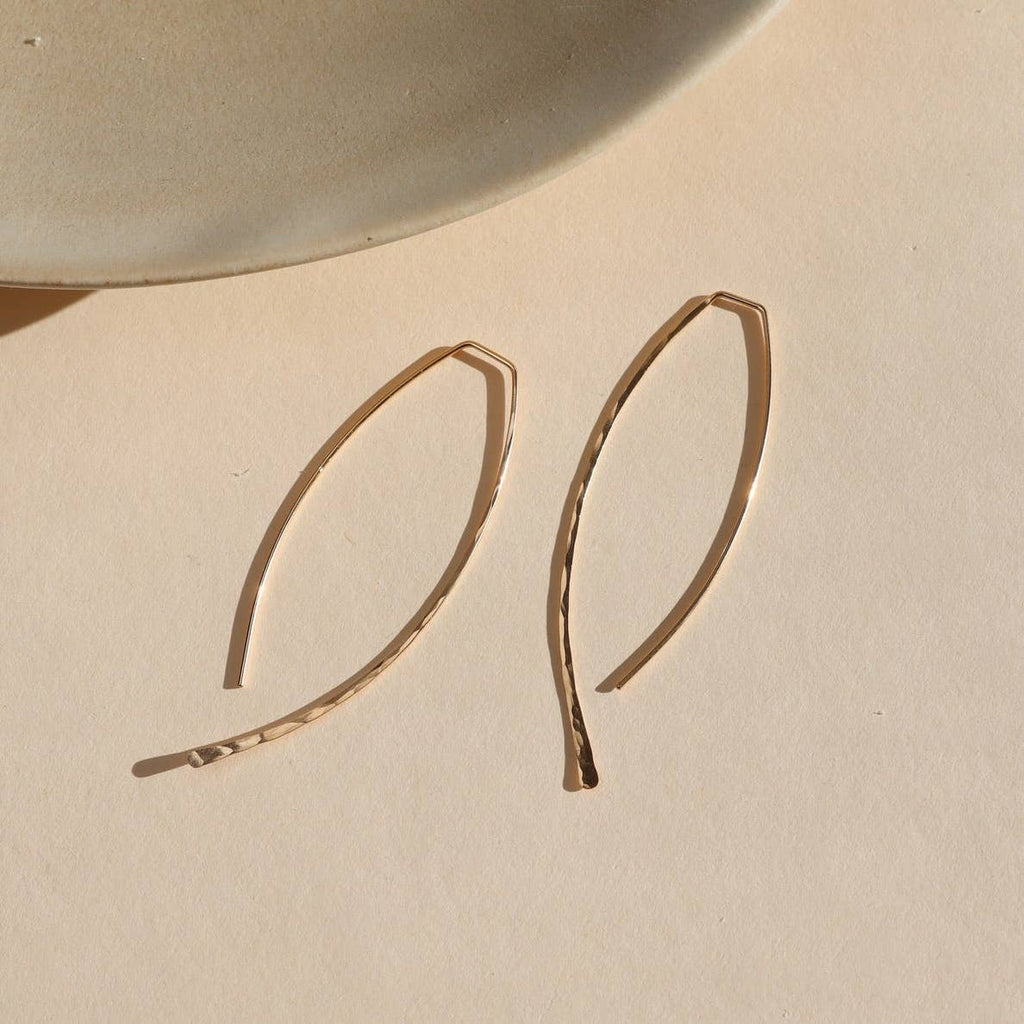 Ebb + Flow Slide Earrings I Hammered Shape Earrings