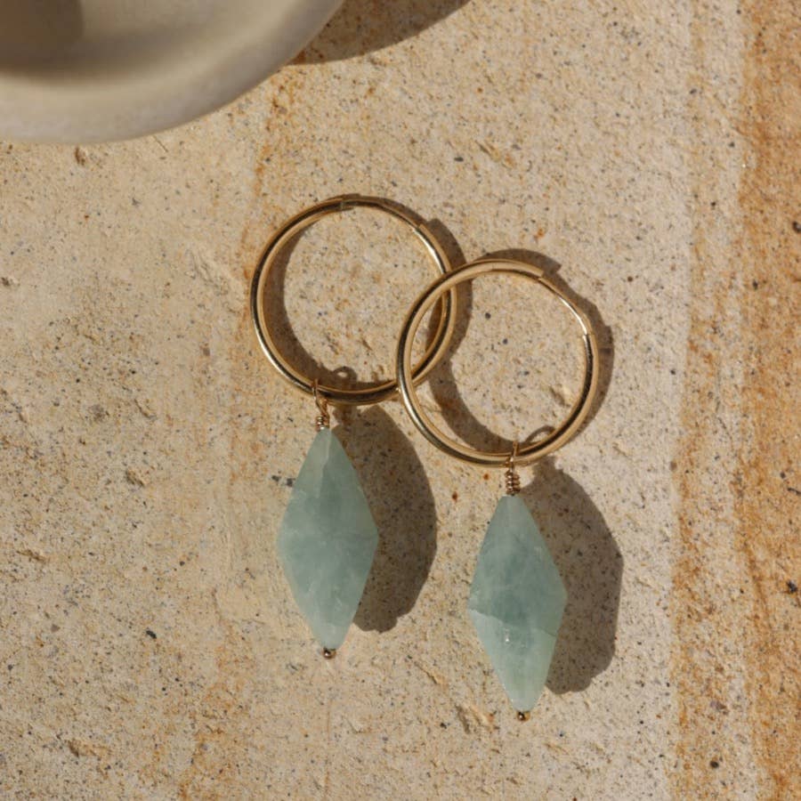 Aquamarine Diamond Drops