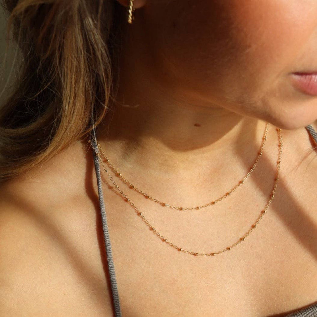 Beaded Chain I Handmade Chain Necklace