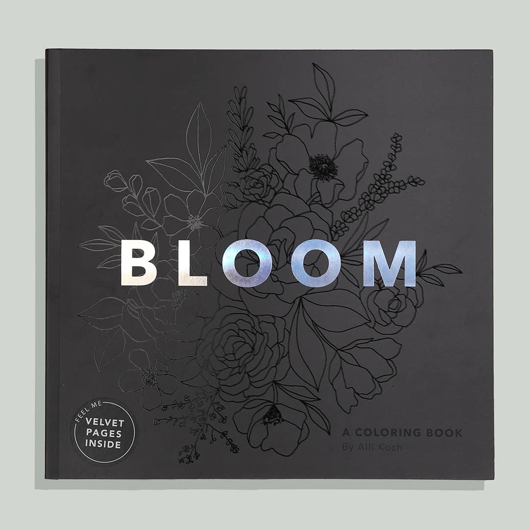 Bloom: Adult Coloring Book with Velvet Pages