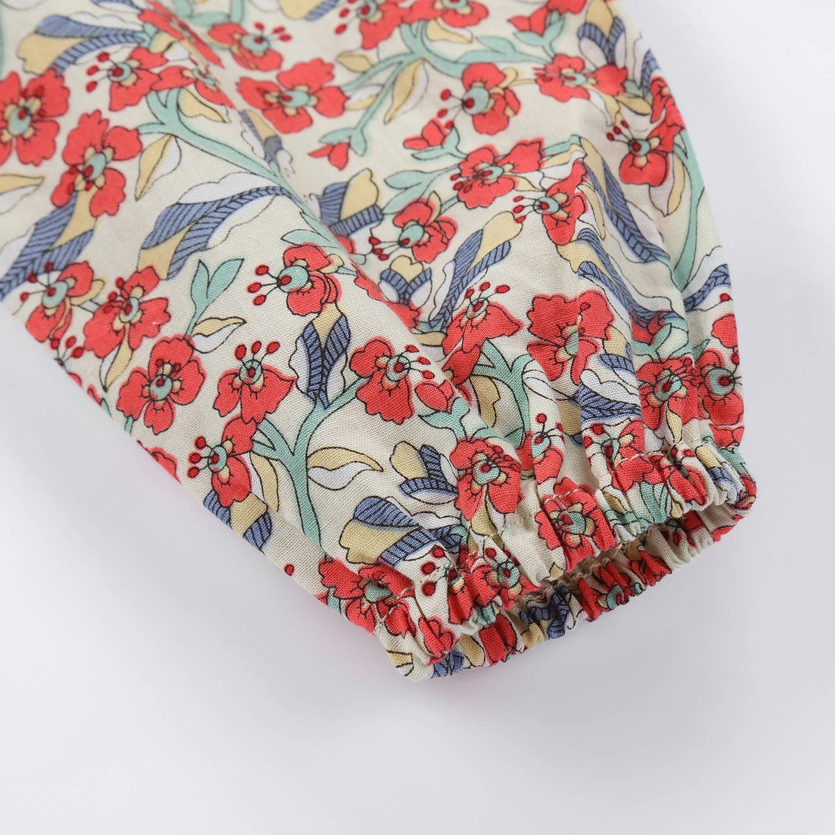 Organic Cotton 
Frilled Romper- Poppy
