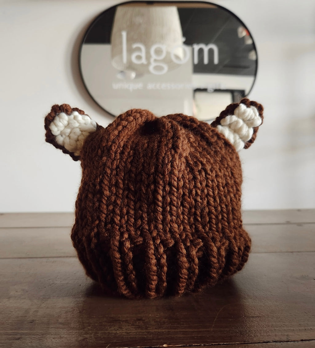 Hand-Knit Woodland Animal Hat