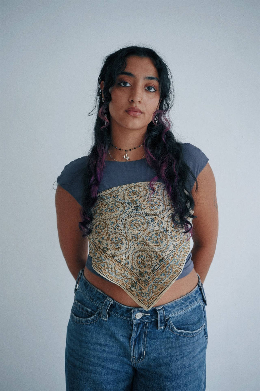 Golden Spade - Kalamkari Cotton Bandana
