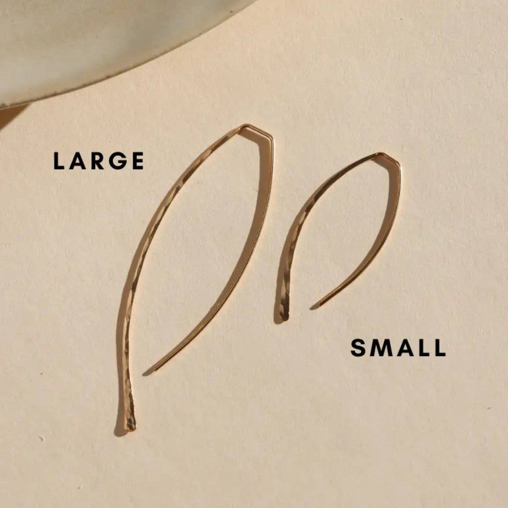 Ebb + Flow Slide Earrings I Hammered Shape Earrings