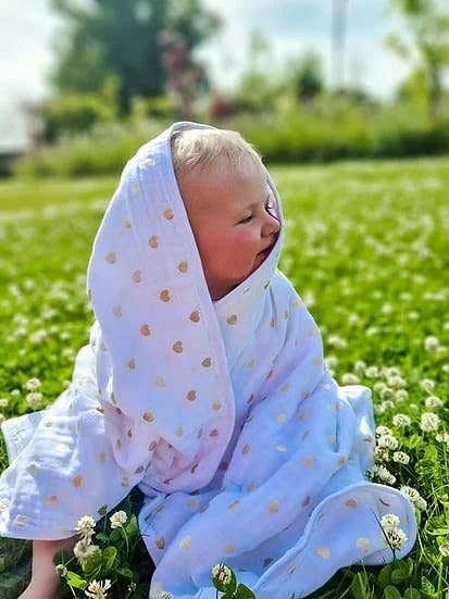Thick Bamboo Muslin Blanket (4 layers, light quilt) Love
