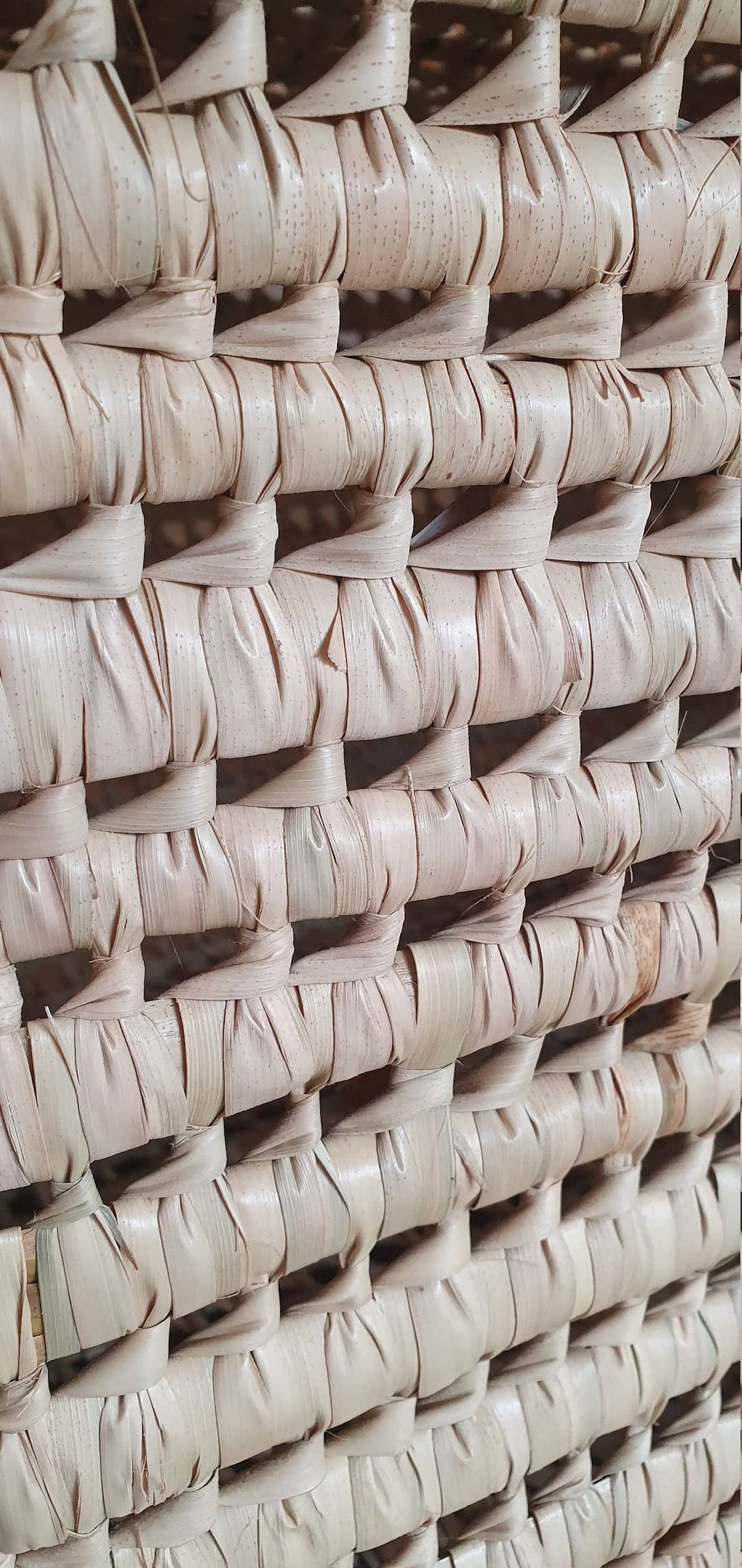Wicker Storage Trunk -Palm Leaf Storage Chest Storage Basket