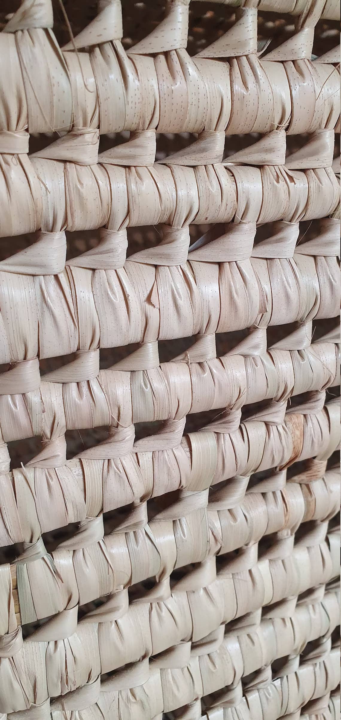 Wicker Storage Trunk -Palm Leaf Storage Chest Storage Basket