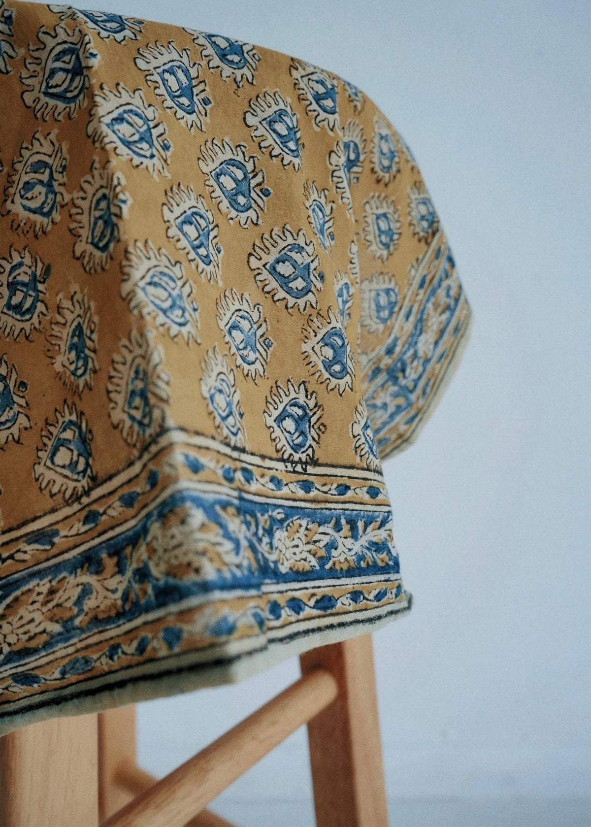 Diya Mustard - Kalamkari Cotton Bandana