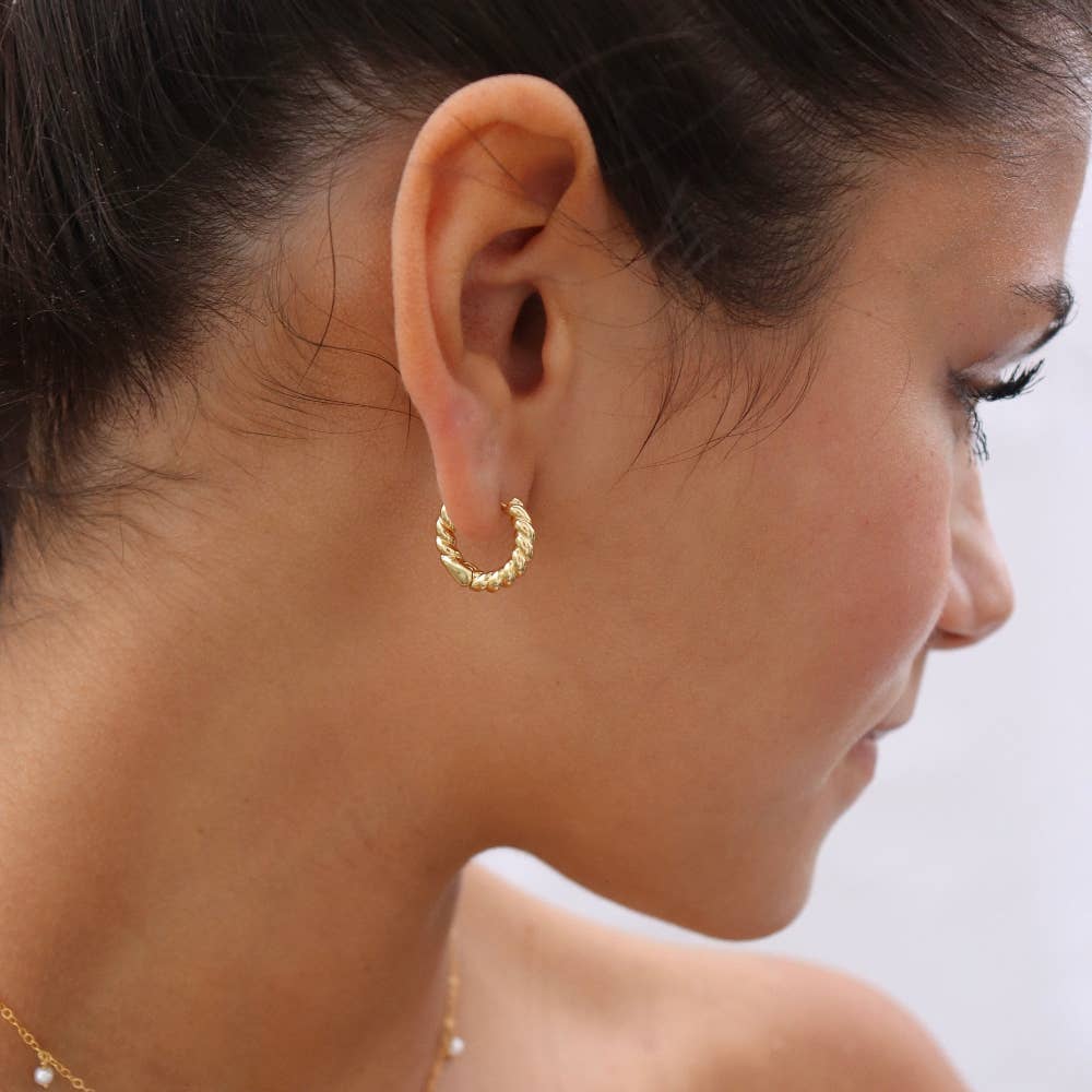 Croissant Huggie Hoops I Ready to Ship Earrings