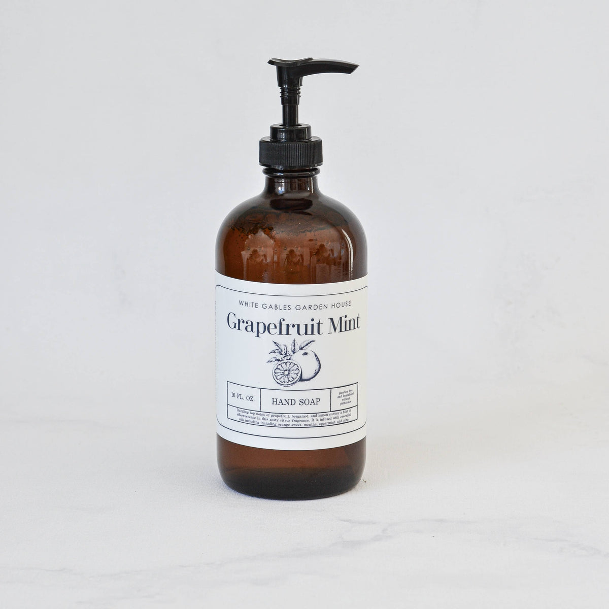 Glass Jar Liquid Hand Soap 16 oz. | Made In USA