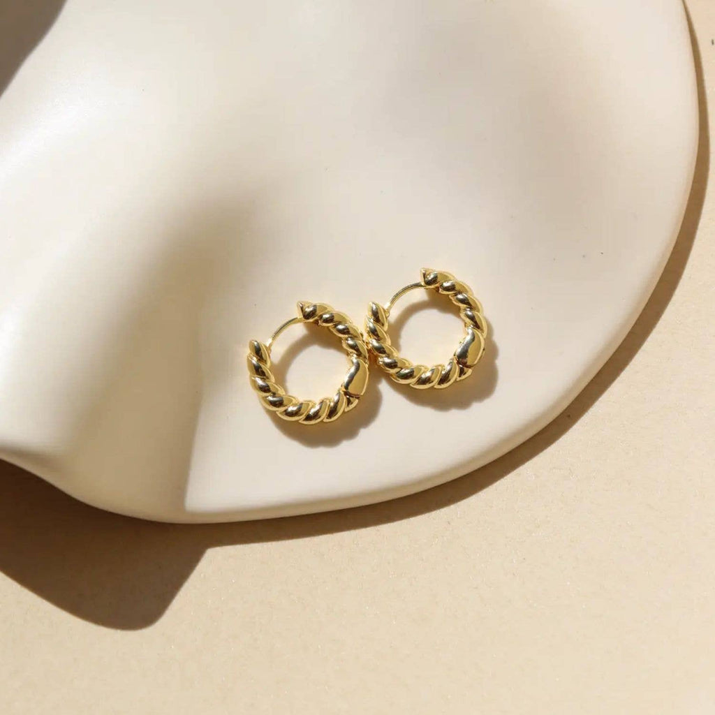 Croissant Huggie Hoops I Ready to Ship Earrings