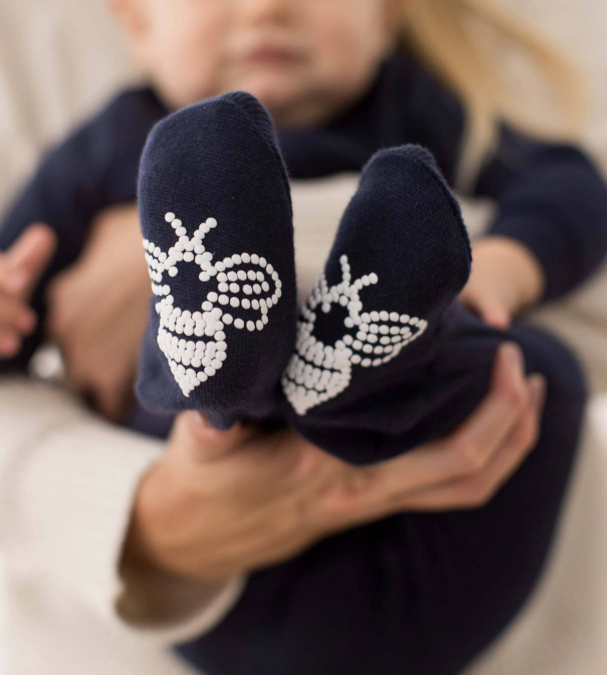 Solid Rib Organic Cotton Sleep & Play - Midnight