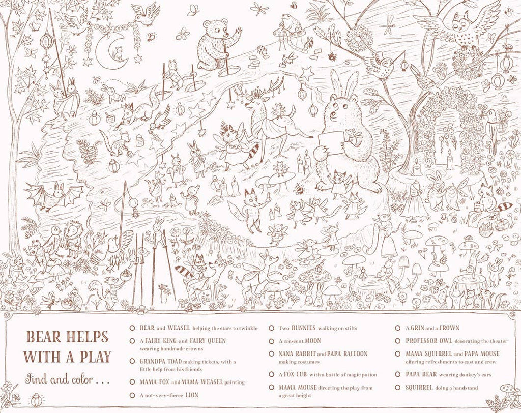 Brown Bear Wood: A Search-and-Find Coloring Book: Over 100
