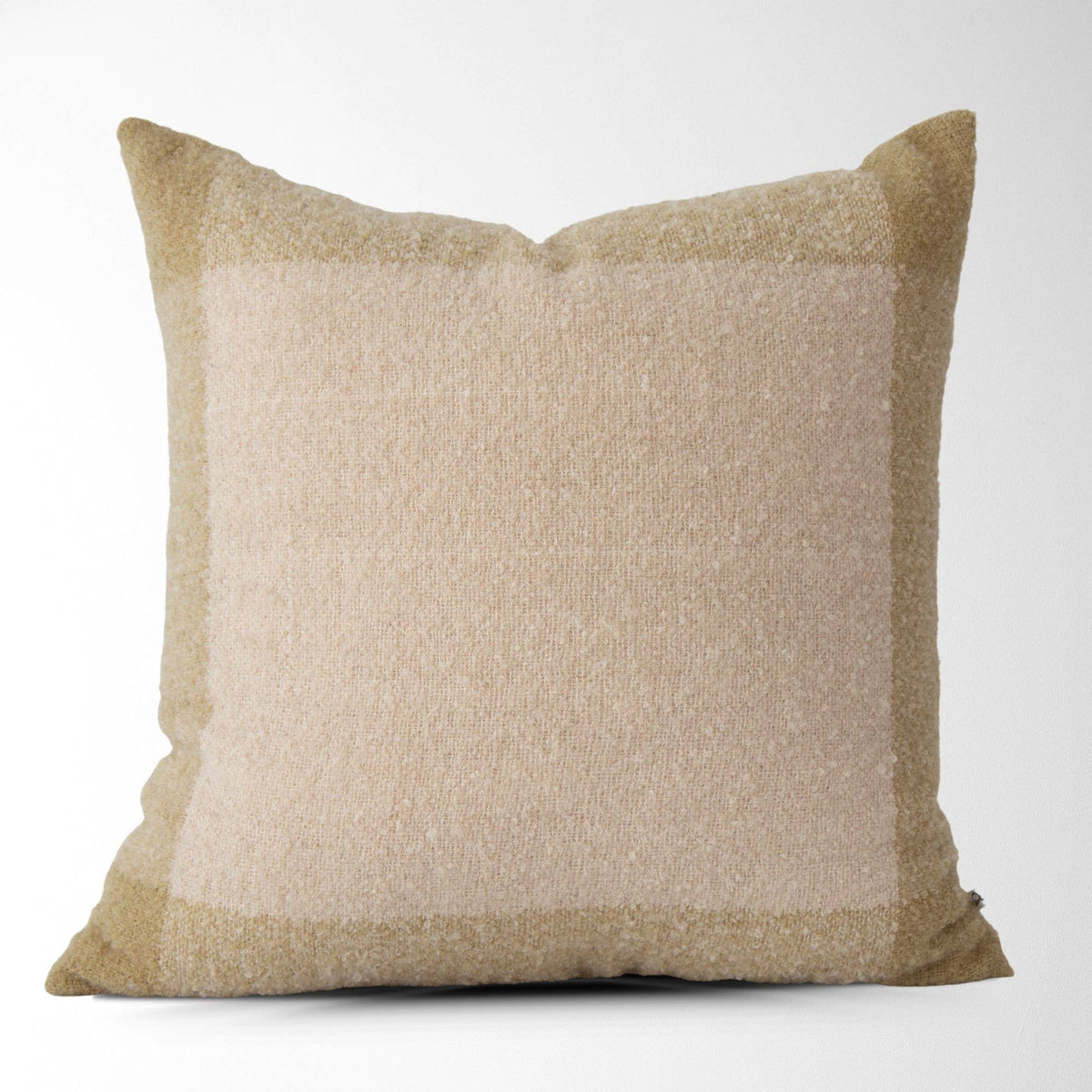 Oden Boucle Pillow Cover with Border – Textured, Decorative