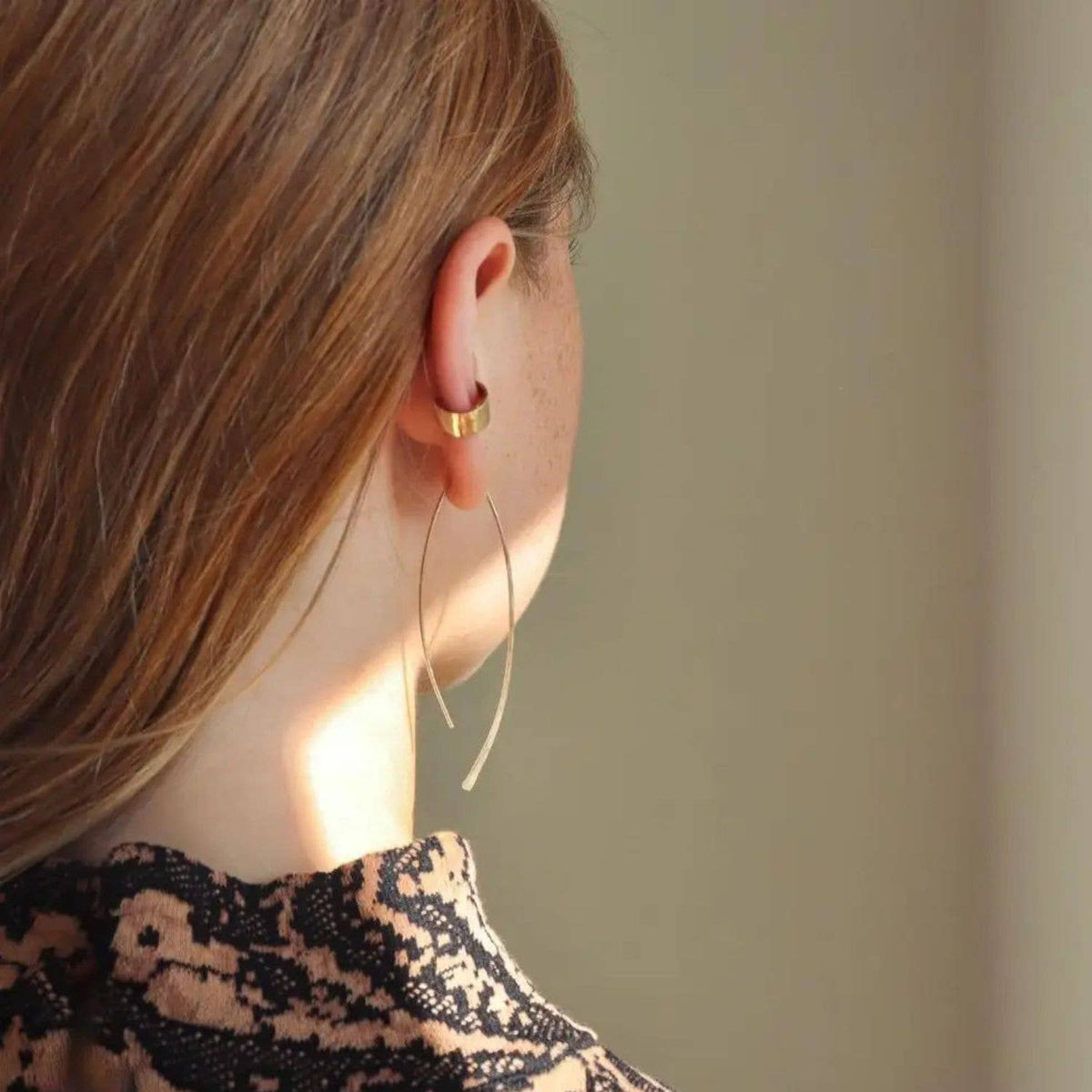 Ebb + Flow Slide Earrings I Hammered Shape Earrings