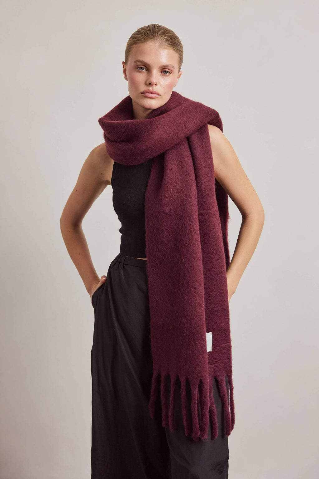 The Stockholm Scarf - Cherry Lacquer