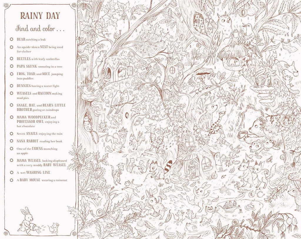 Brown Bear Wood: A Search-and-Find Coloring Book: Over 100