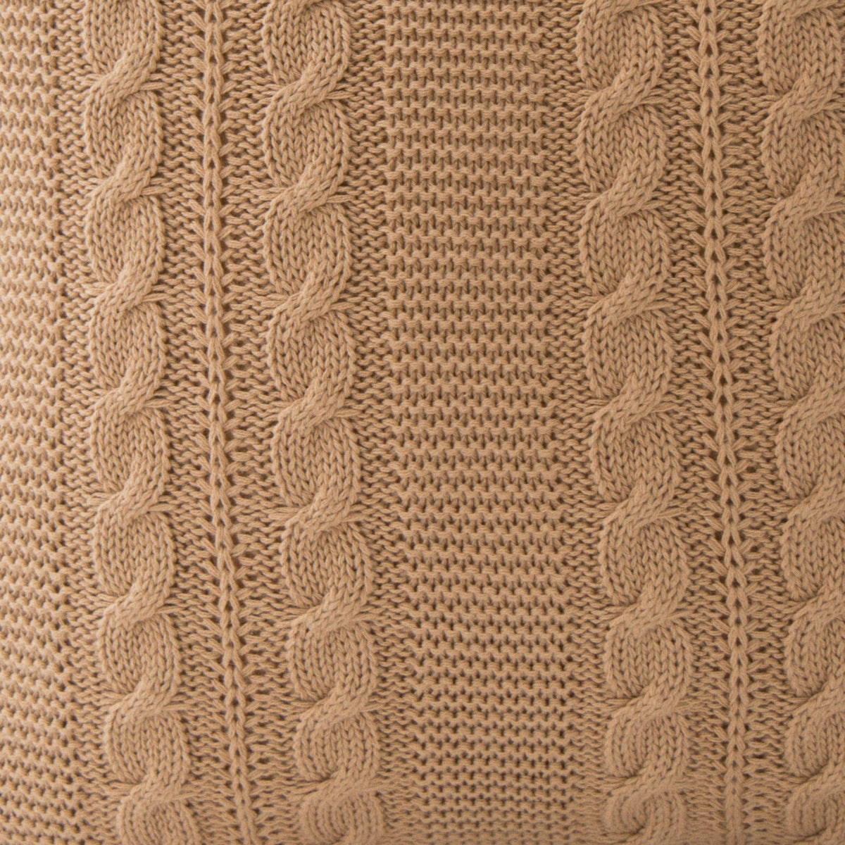Luna Cable Knit Cotton Pillow Cover – Soft, Textured