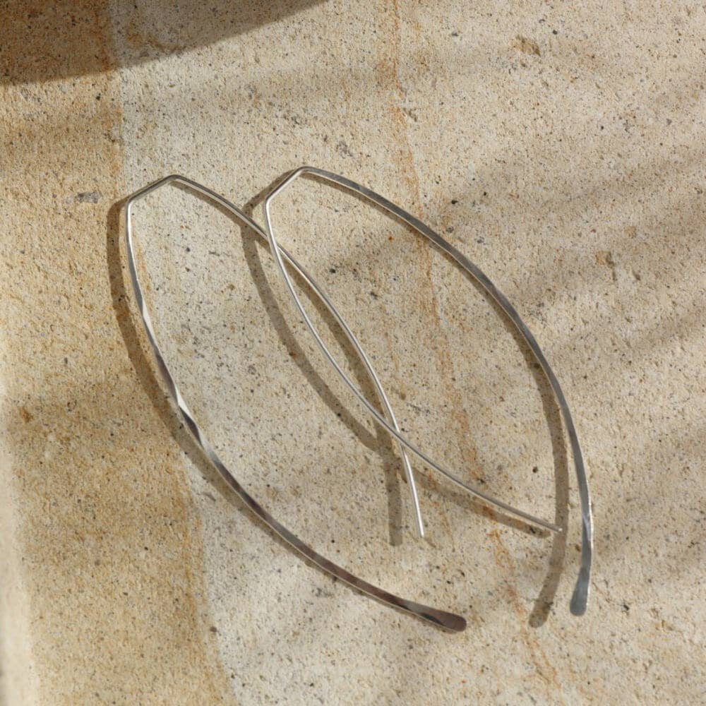Ebb + Flow Slide Earrings I Hammered Shape Earrings
