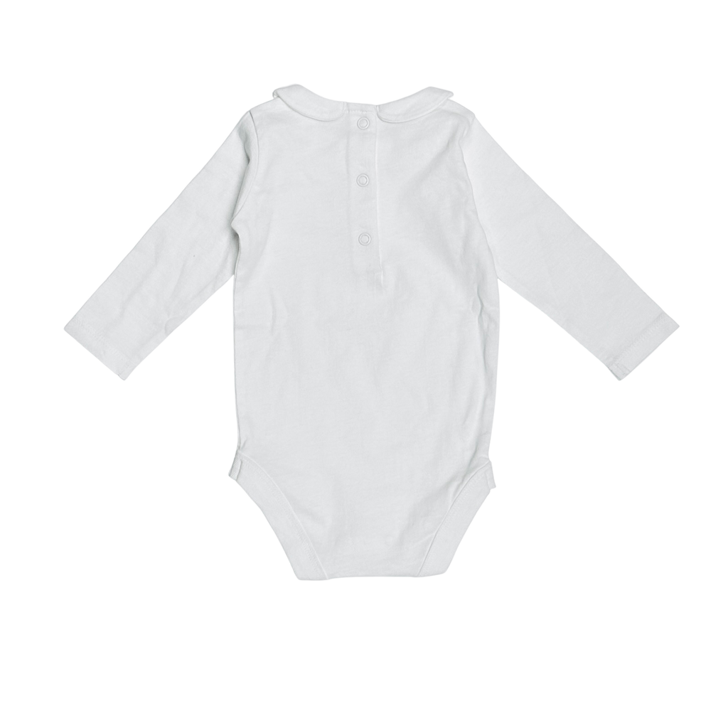 Basic Peter Pan Long Sleeve Baby Bodysuit (Organic Cotton)