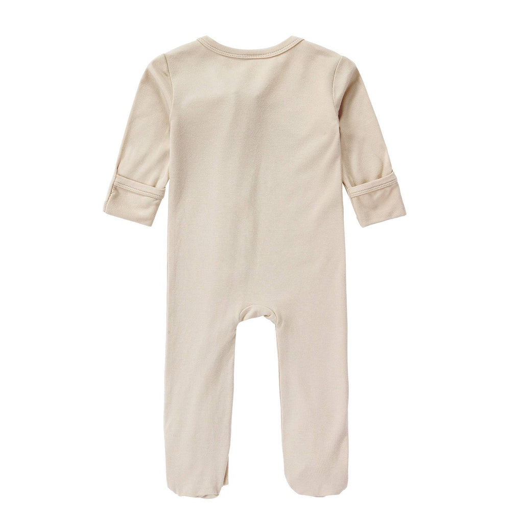 Bamboo Zipped Romper - Latte