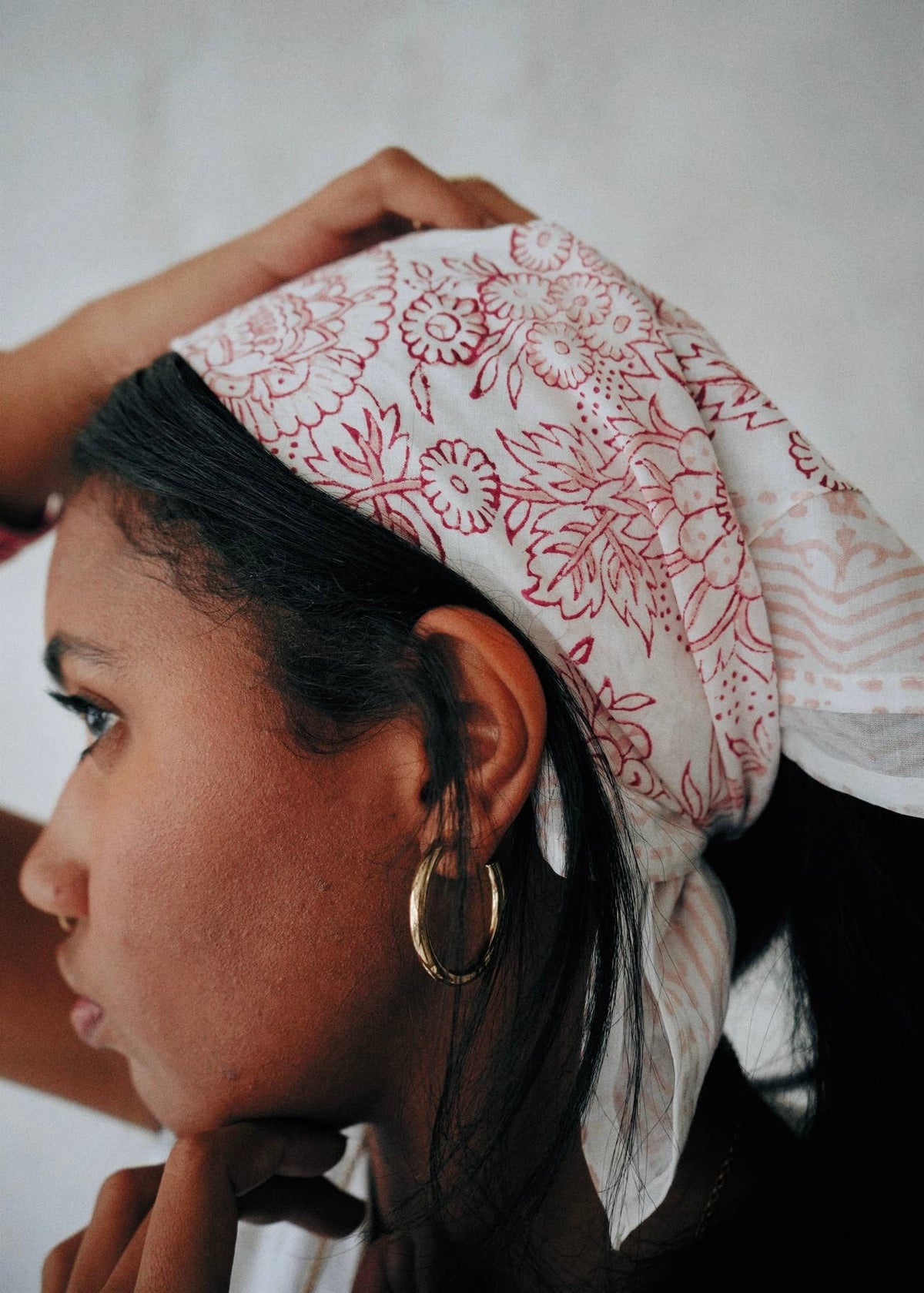 Sketch Book - Hand Block Printed Cotton Bandana (KK1533)