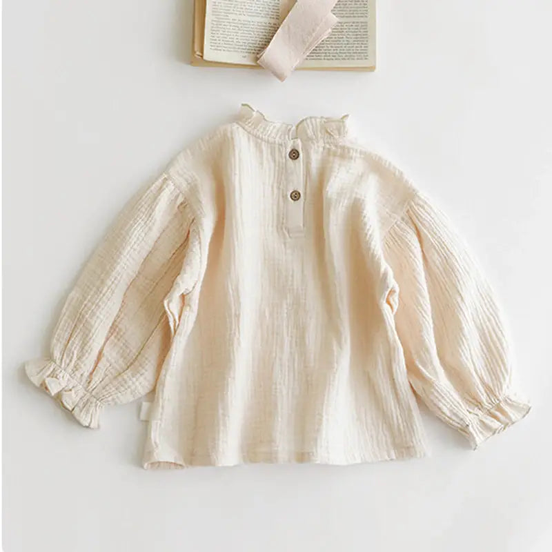 Annie & Charles® muslin blouse with collar