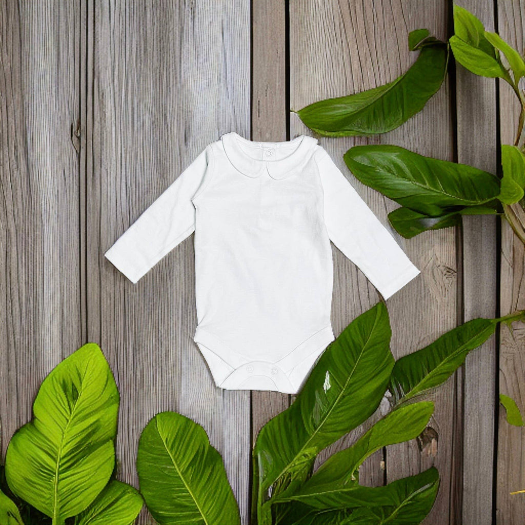 Basic Peter Pan Long Sleeve Baby Bodysuit (Organic Cotton)