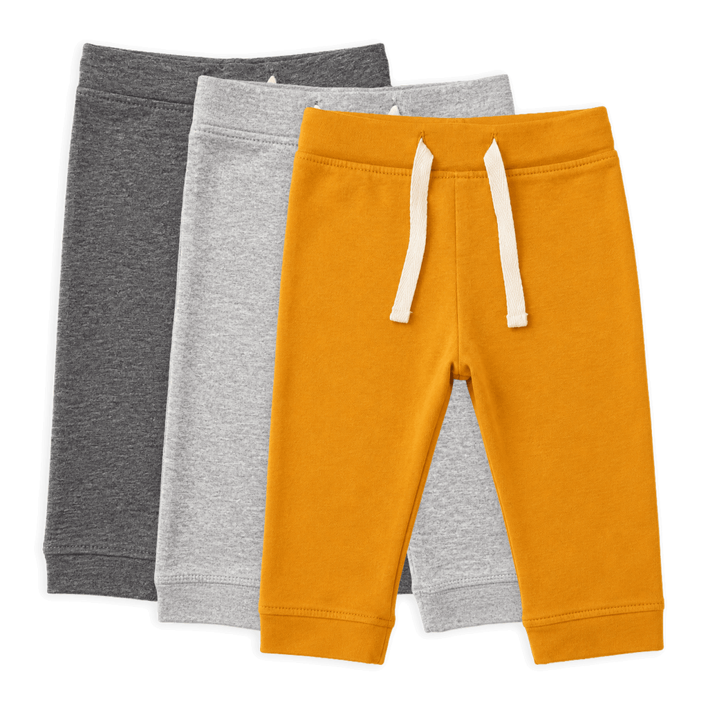 Baby Drawstring Baby Jogger Pants (Organic Cotton) - 3 Color