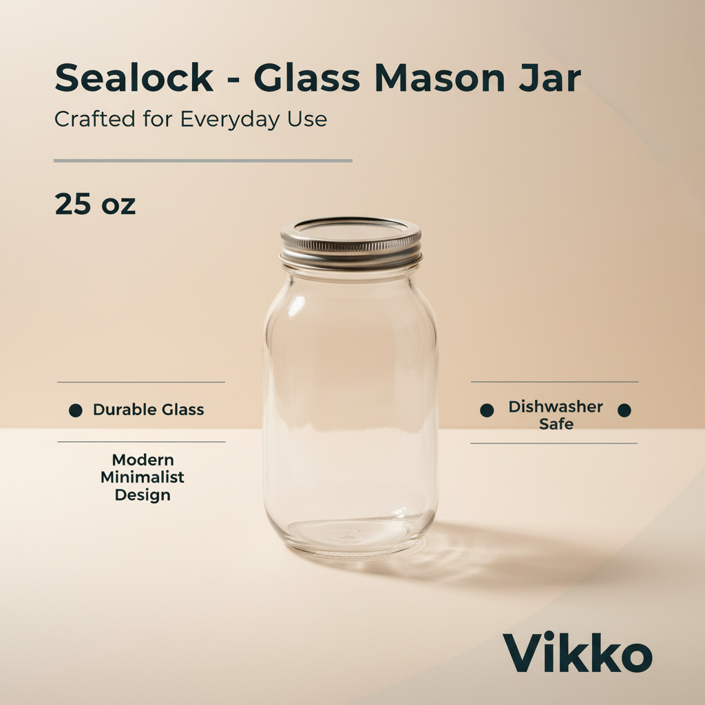 Sealock - Glass Mason Jar , 25 oz