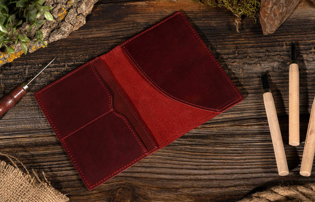 Passport Cover, Genuine Leather Passport Holder Case