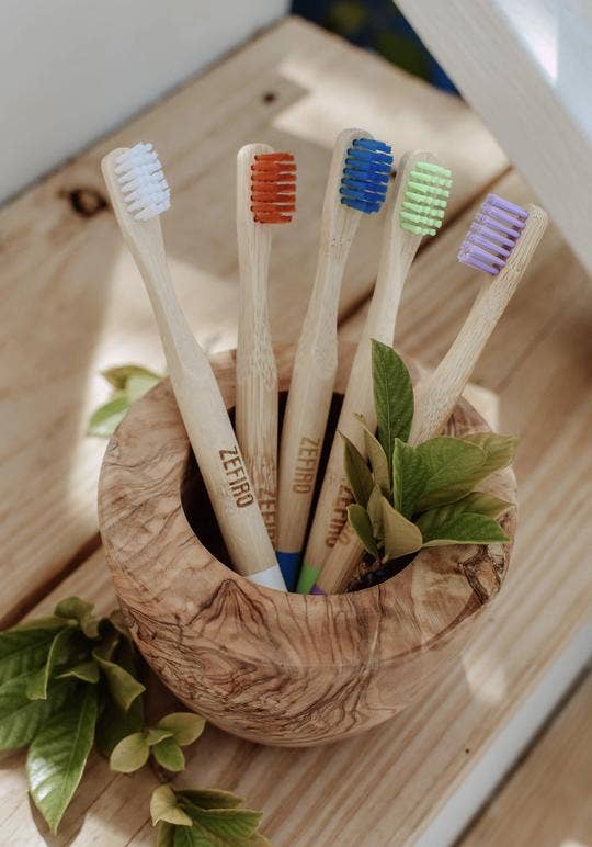 Bamboo Kid's Toothbrush - White